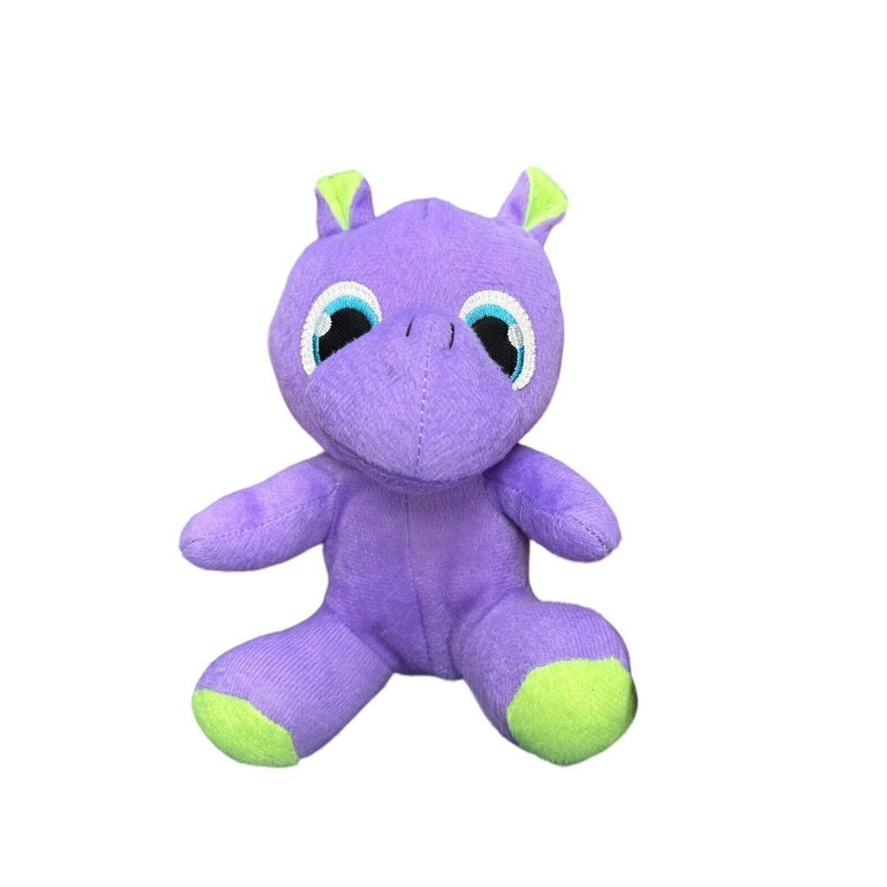 Kellytoy Purple Green Dinosaur Hippo Plush Stuffy Blue Eyes Green Ears Q002 2018